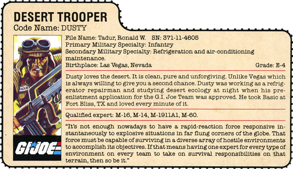 Dusty 3 3/4" G.I.Joe Action Figure