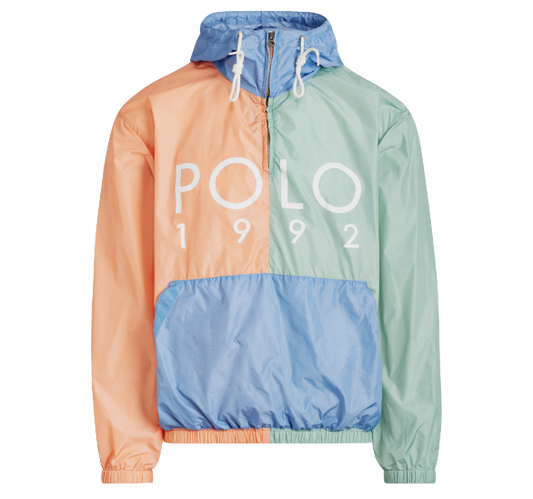 Ralph Lauren Polo 1992 Color Block Hooded Windbreaker Men