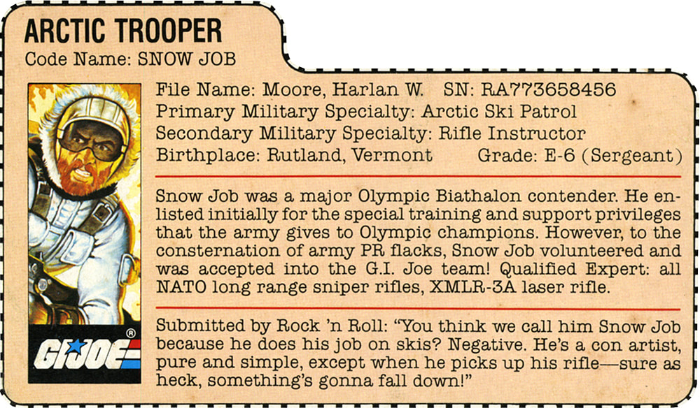 Snow Job 3 3/4" G.I.Joe Action Figure