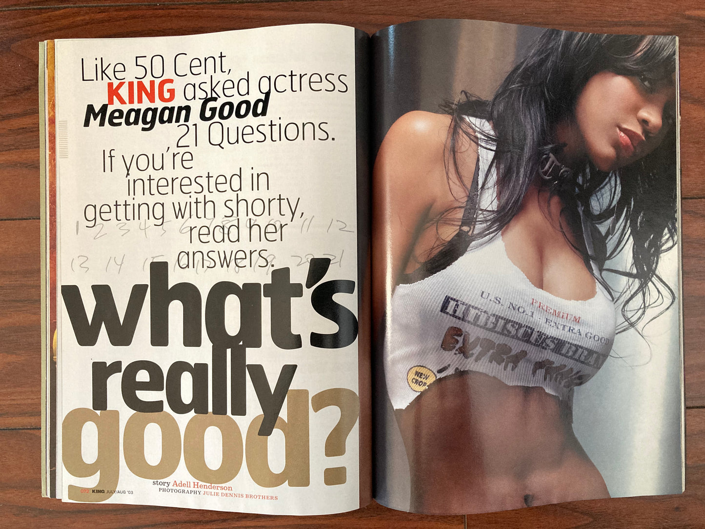 KING Magazine July/ Aug 2003 Meagan Good - MoSneaks Shop Online