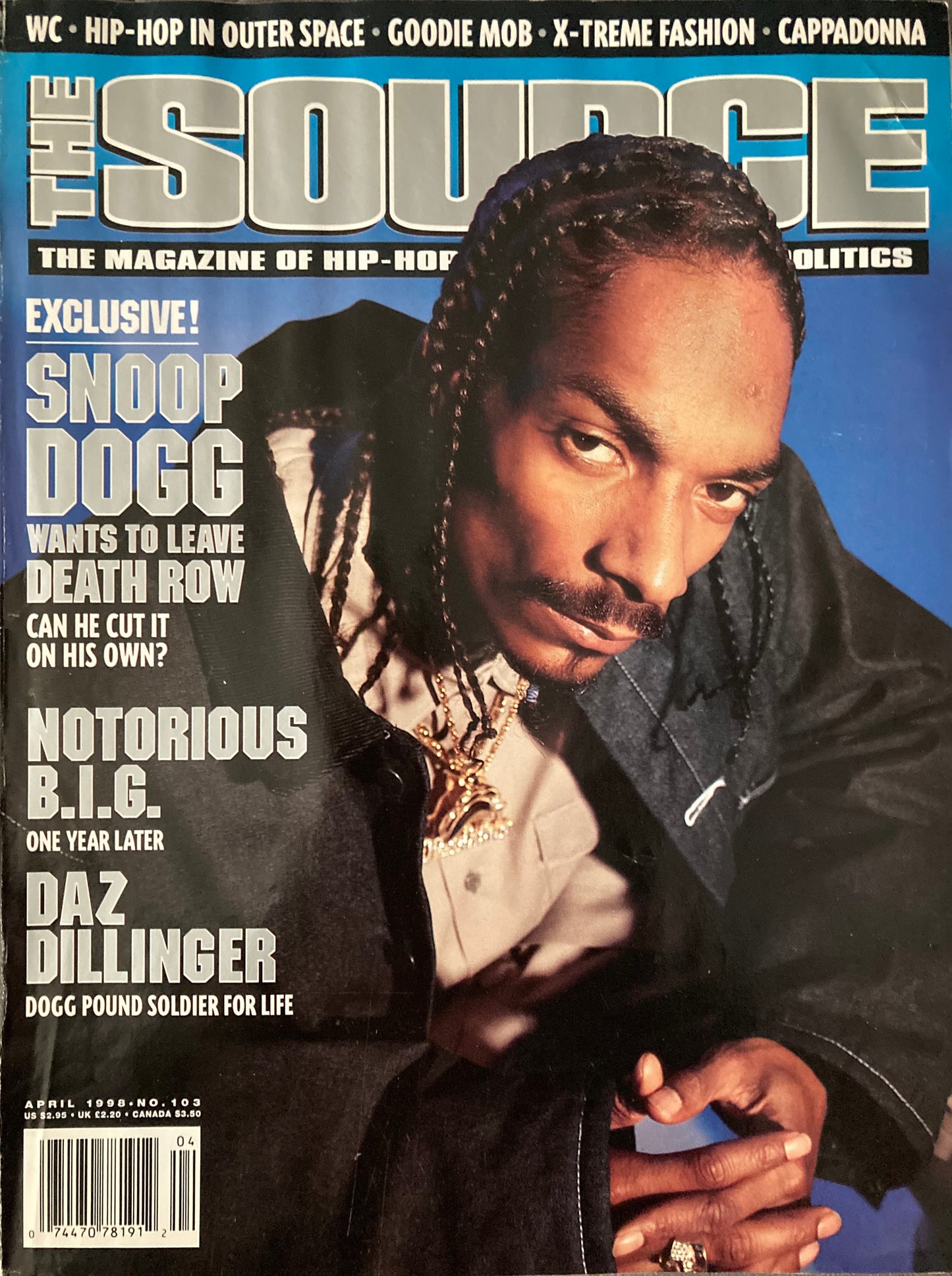 The Source Magazine April 1998 Snoop Dogg